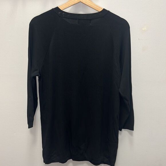 FINITY Woman 3/4 Sleeve Black Dress Shirt with Buttons Size 1X - Picture 3 of 7